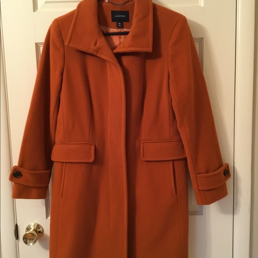 Lands End Wool Coat 8P